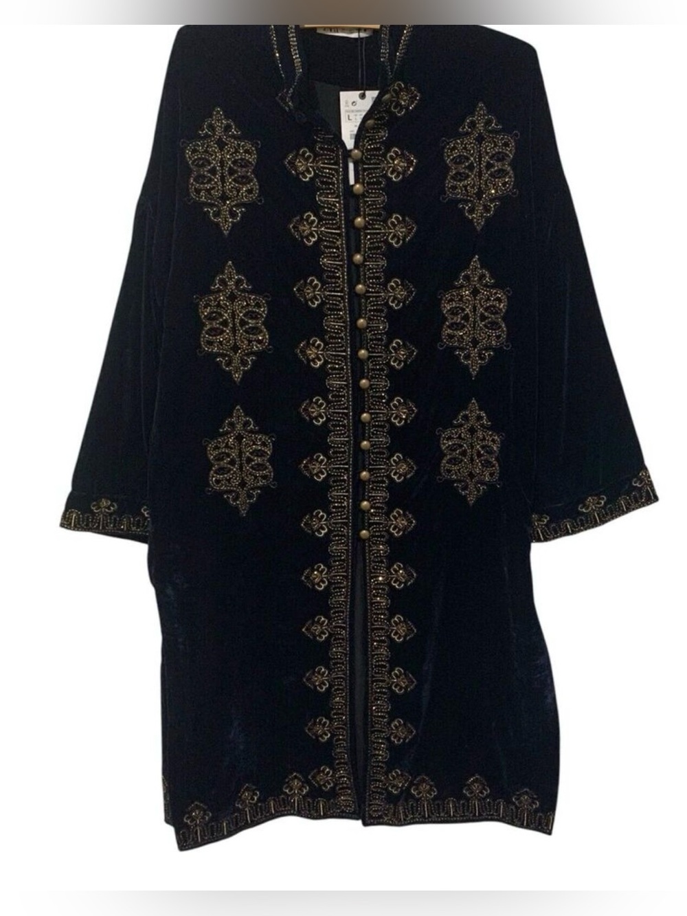 ** ISO ** Zara Embroidered Velvet Kimono - Picture 5 of 5